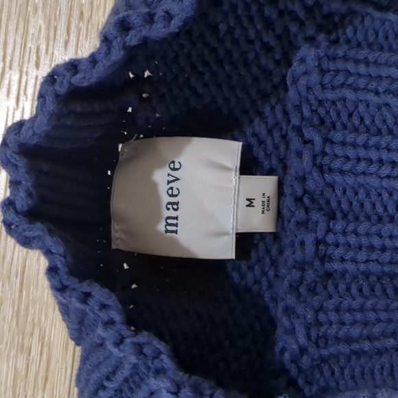 Maeve Pippa Mock Neck Navy Sweater Icon Edition White Star - Picture 8 of 10